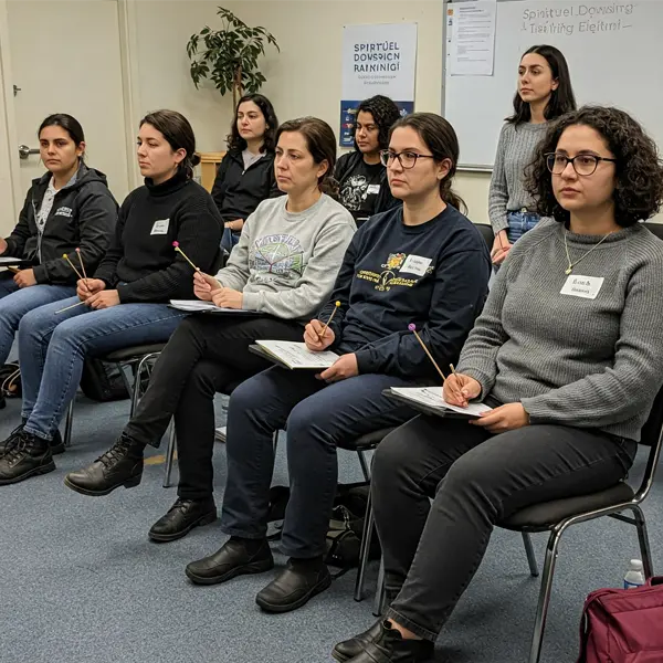 Spiritüel Dowsing Eğitimi Eğitim Salonundan bir kare