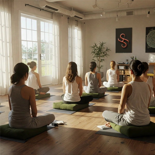 İlişki Alanını Resetleme için yoga yapan kadınlar
